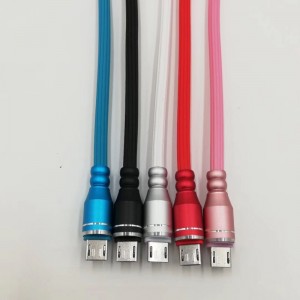 Schnelles Aufladen Aluminiumgehäuse Rundes TPE-USB-Kabel für Micro-USB, Typ C, iPhone-Blitzaufladung und -Synchronisation