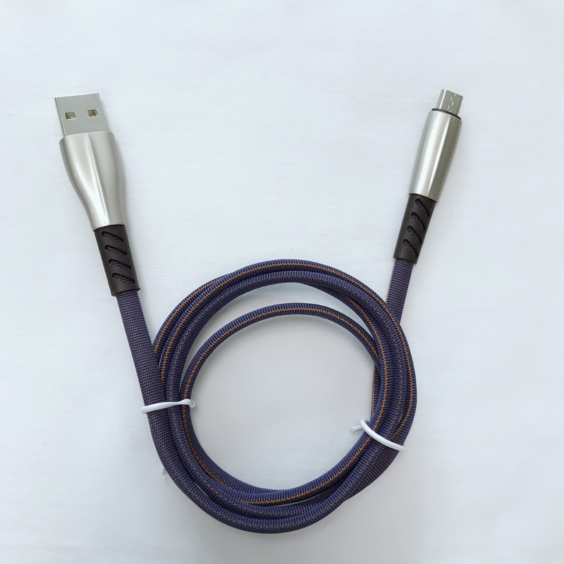 Geflochtenes Datenkabel 3.0A Schnellladung Flaches Zinklegierungsgehäuse Flex Biegen Verwicklungsfreies USB-Kabel für Micro-USB, Typ C, iPhone-Blitzaufladung und -synchronisation