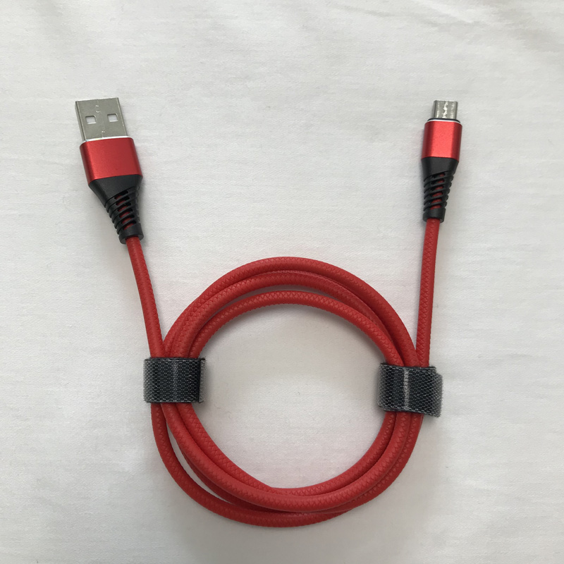 TPE-Schnellladegerät für rundes Aluminiumgehäuse Flexibles USB-Datenkabel für Micro-USB, Typ C, iPhone-Blitzladung und Synchronisation