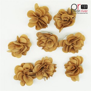 Hochwertige khaki Stoffblume