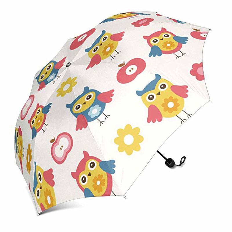 Neuheit Standard Regenschirm Größe benutzerdefinierte Druck Pongee Stoff Handbuch öffnen 3 faltbare Regenschirm