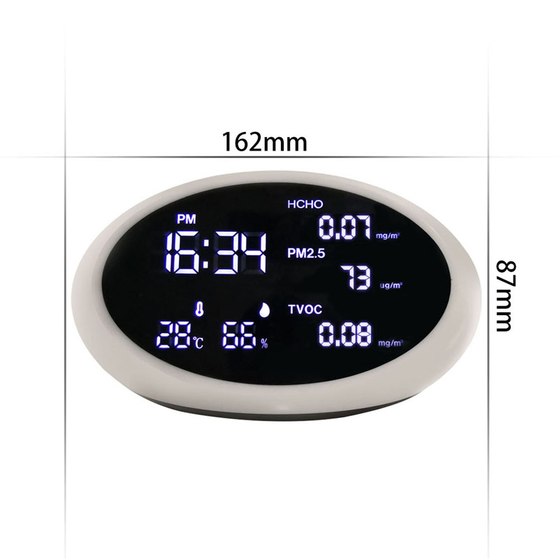 Luftqualitätsmonitor PM2.5 Detektor Gas HCHO Detektor Sensor Analyzer Luftfeuchtigkeit Tester Temperaturmessgerät TVOC