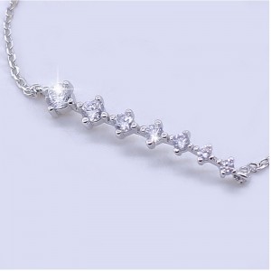 925 Silberarmband Weibliches einfaches süßes Kristallarmband