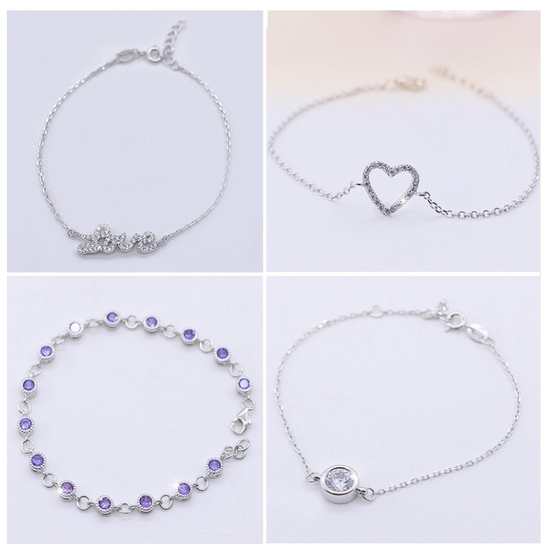 925 silbernes Armband weibliches Art- und Weisemosaik-Armband-Herz LIEBE ursprüngliches kundengebundenes Armband