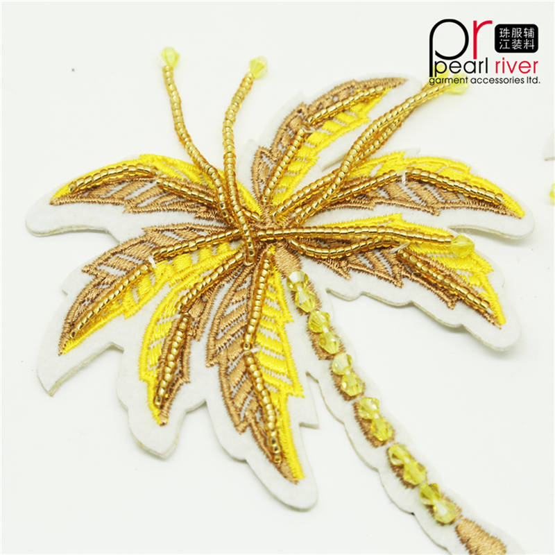 Coconut Palm Yellow Strass Patch Neue Mode für die Dekoration angepasst