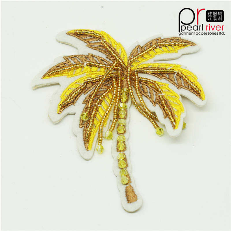 Coconut Palm Yellow Strass Patch Neue Mode für die Dekoration angepasst