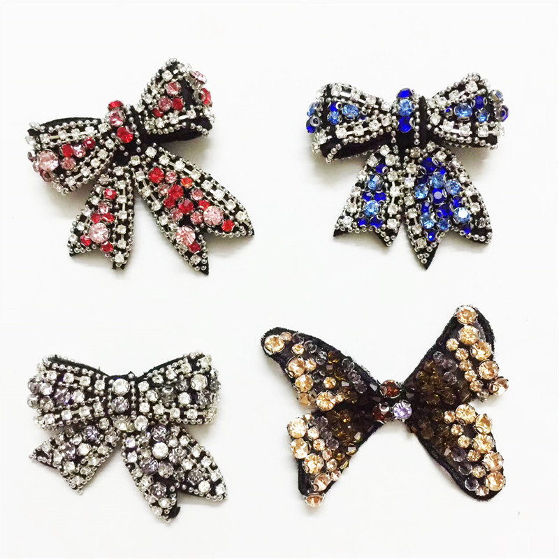 Neueste Beauty Bowknot Strass Patch Crystal Schmetterling