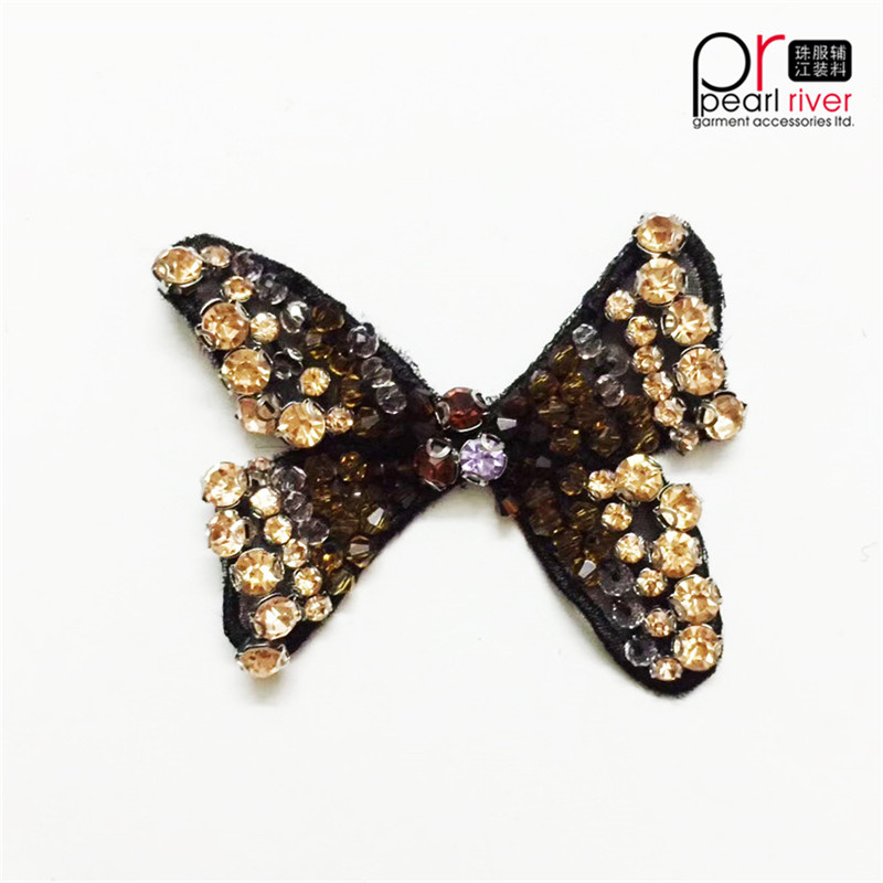 Neueste Beauty Bowknot Strass Patch Crystal Schmetterling