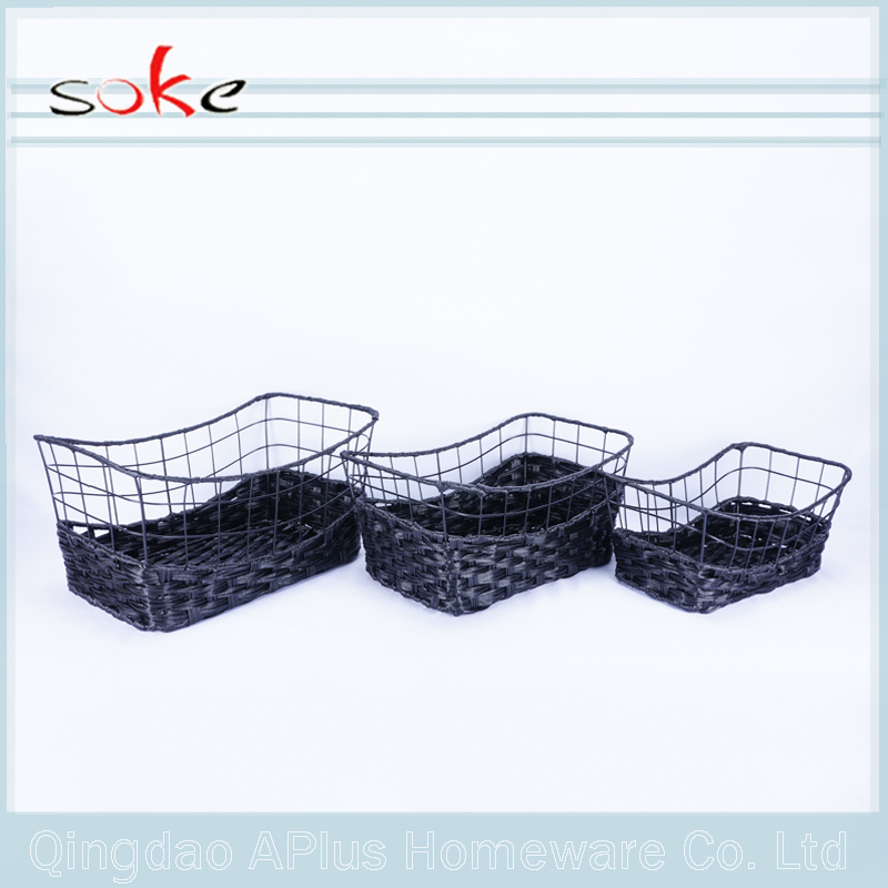 Neuer Stil PP Kunststoff Rattan / Wicker Ablagekorb
