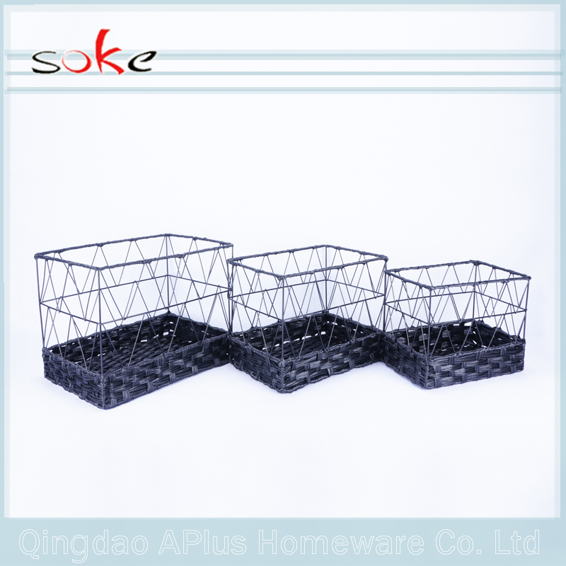 Neuer Stil PP Kunststoff Rattan / Wicker Ablagekorb