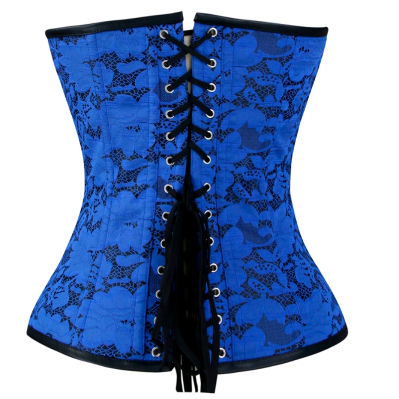 Sexy Gothic Floral Brocade Strapless Stahlknochen Bodyshaper Taille Cincher Vollbrustkorsett N19020
