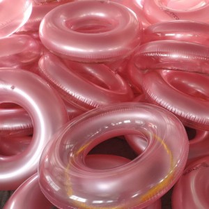 Riesiger aufblasbarer Goldfunkeln-transparenter Schwimmen-Schlauch-Schwimmring-Schwimmkörper