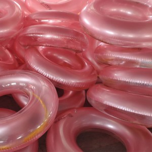 Riesiger aufblasbarer Goldfunkeln-transparenter Schwimmen-Schlauch-Schwimmring-Schwimmkörper