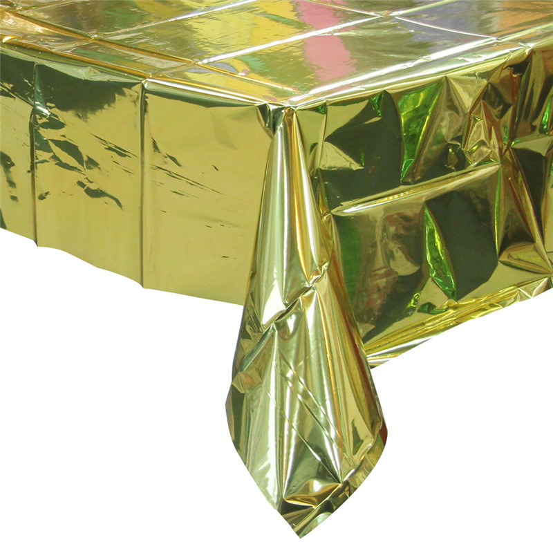 1,37x2,74 Mt Champagner Gold Farbe Tischdecke 3S Dicke Tischdecke Folie Metallic Mat für party