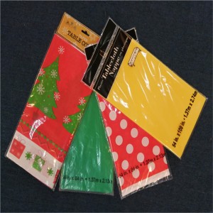 Hochzeitsfeiern aus Kunststoff bedruckt PEVA Table Cover Einweg-Tischdeckengeschirr