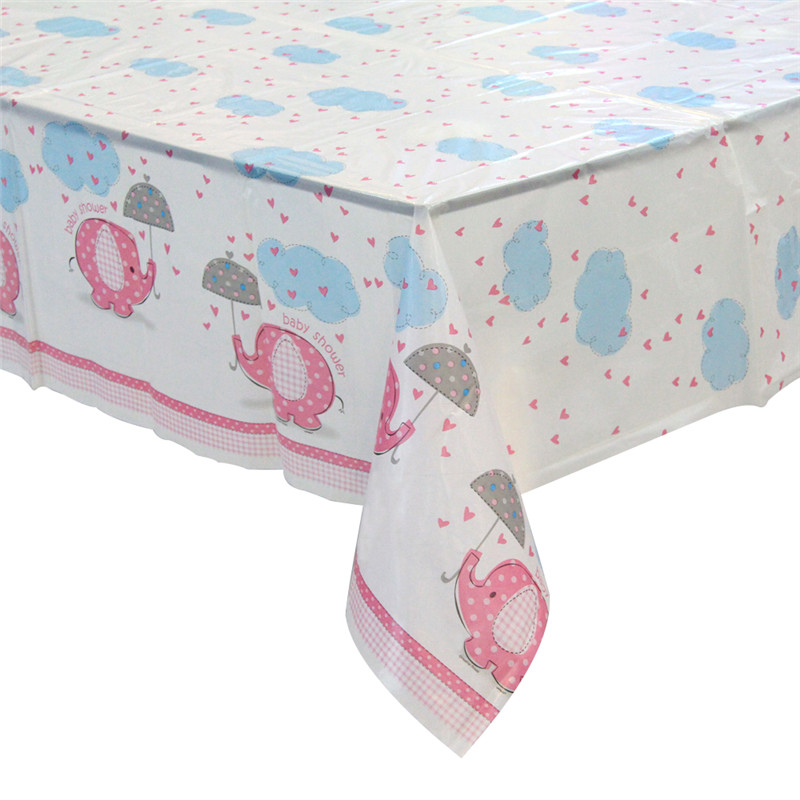 Baby-Dusche-Tischdecke Square Plastic Table Cloth Geschirr