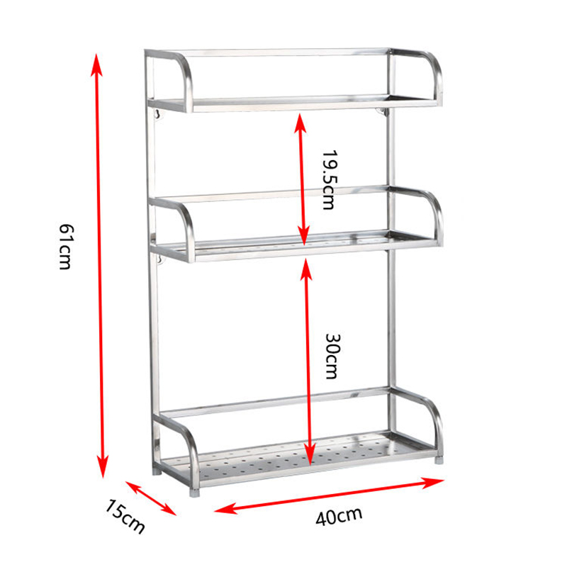 Gewürzhalter aus Edelstahl, Messerhalter, Lagerregal