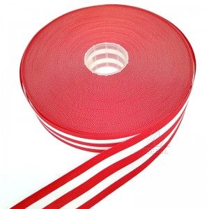 Fabrik 25mm zwei Farben gestreiften Ripsband für Geschenkverpackungen