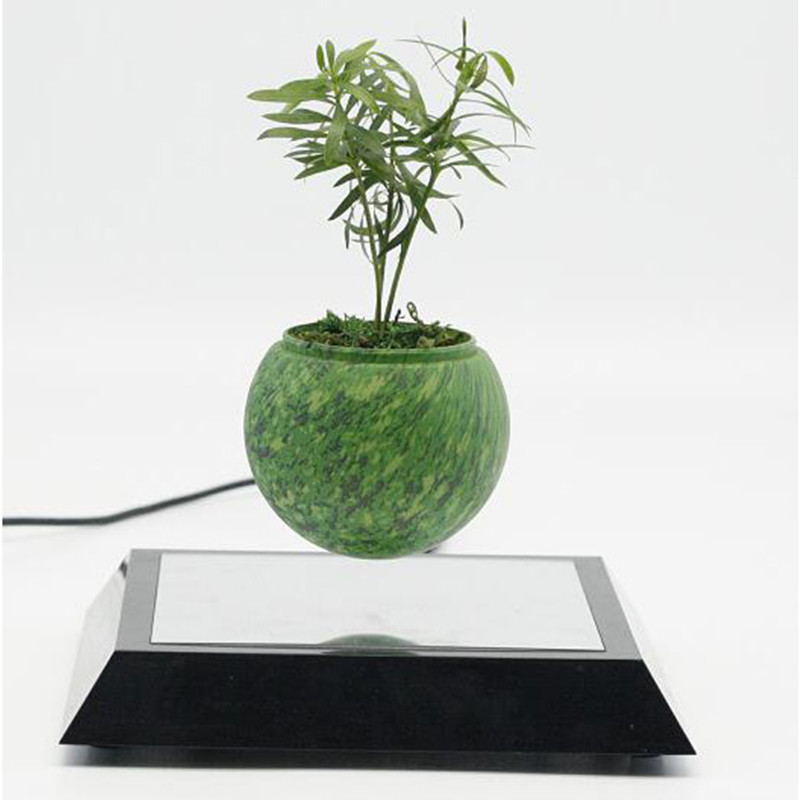 neuer Spiegel quadratischer Sockel Magnetschwebebahnflug Luft Bonsai Teich Topf Baum