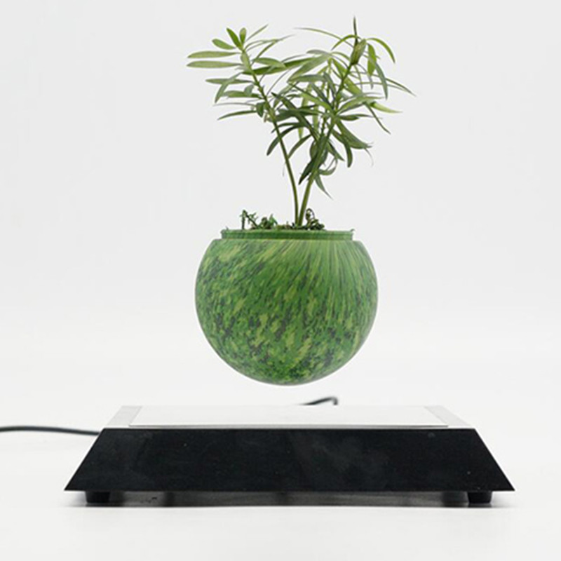 neuer Spiegel quadratischer Sockel Magnetschwebebahnflug Luft Bonsai Teich Topf Baum