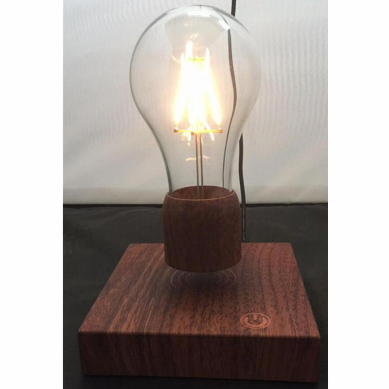 Schwebende LED-Glühlampe mit schwebender LED-Leuchte PA-1004 aus Holz