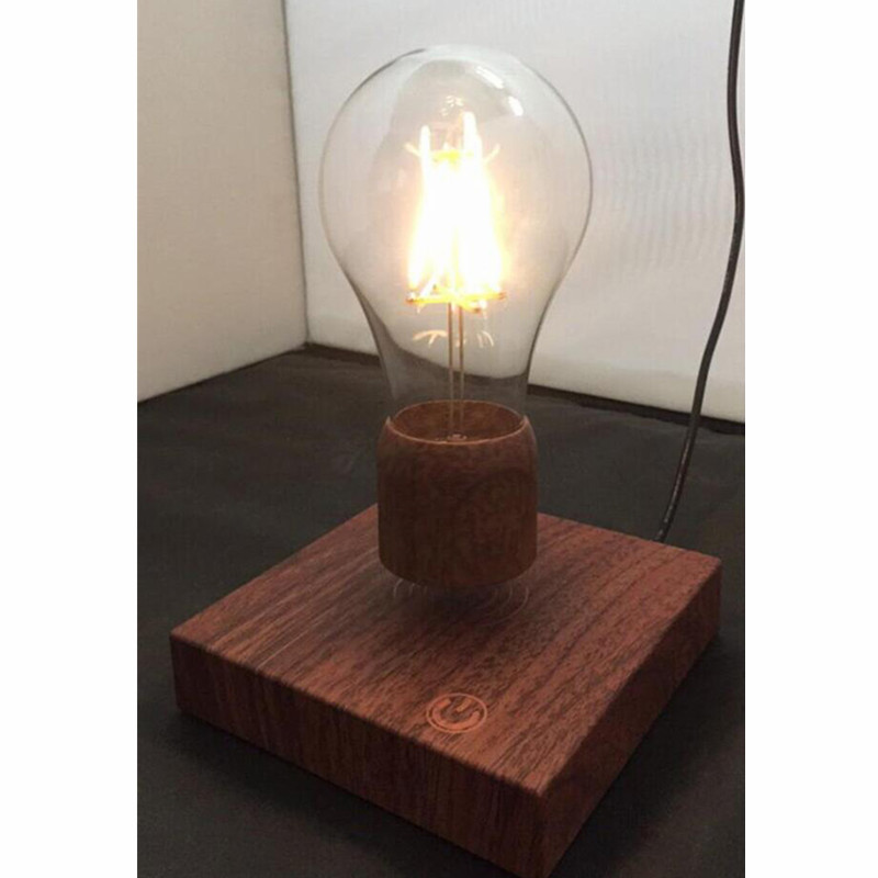 Schwebende LED-Glühlampe mit schwebender LED-Leuchte PA-1004 aus Holz