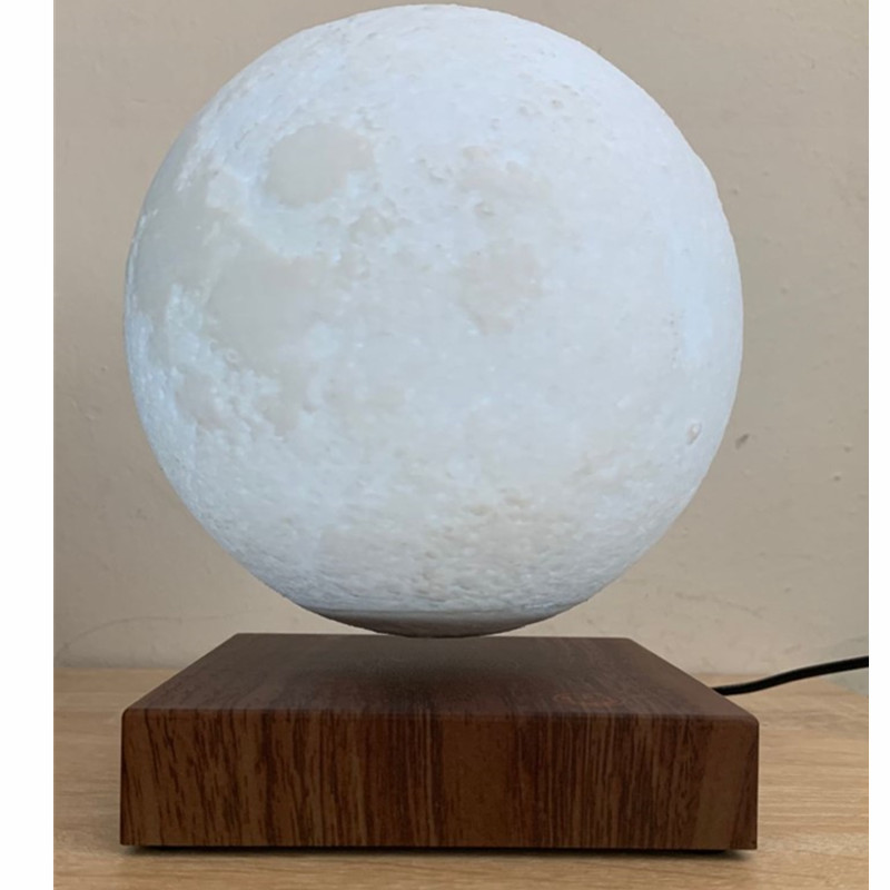 hölzerne magnetische schwebende Mondlampe 6inch sich hin- und herbewegendes Mondlicht für Geschenk