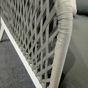 Doppelter Outdoor Rattan Lounge Möbel Stuhl Set