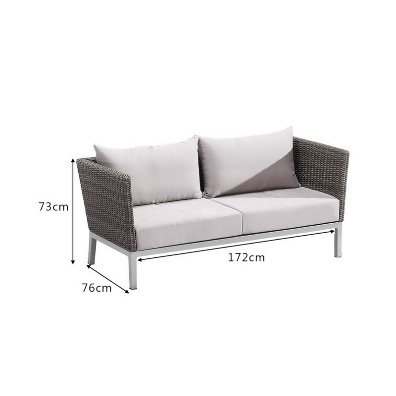 3-Sitzer Rattan Outdoor Sofagarnitur