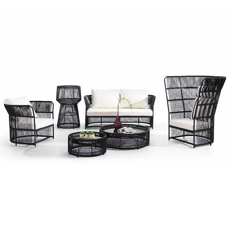 Moderne Gartenmöbel im Freien Rattan Sofa Set