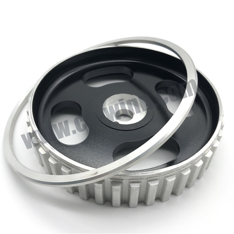 Kundenspezifische CNC-Bearbeitung Aluminium Riemenscheibe Autoteile Ersatzteile After Sales Parts