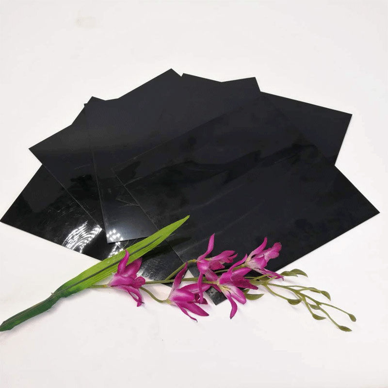 Heißer verkauf 1,0mm schwarz hochglanz hart polyester kunststoffplatte für möbel dekor