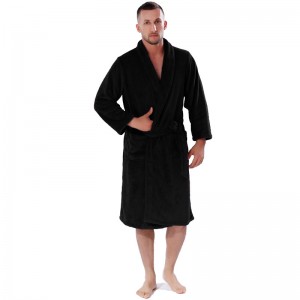 Einfarbige Coral Fleece-Robe für ein Paar