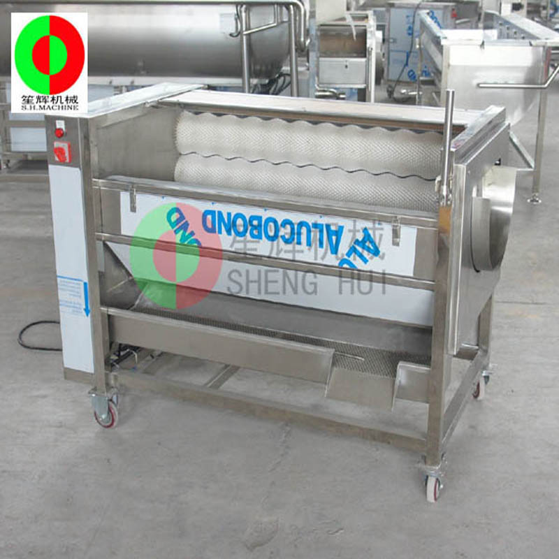 Melonenfrucht-Reinigungsmaschine / Melonenfrucht-Reinigungsschälmaschine / Melonenfrucht-Bürstenreinigungsschälmaschine QX-612 neu