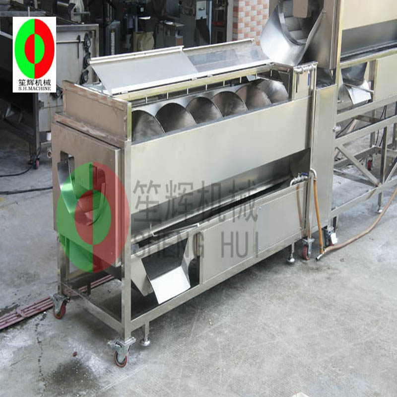Melonenschälmaschine / Obst- und Gemüseschälmaschine / kontinuierliche Melonenfruchtbürsten-Reinigungsschälmaschine QX-824