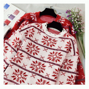 Neue Ankunfts-neue Loseblatt-Jacquard-Oberseiten gestrickte Strickjacke-Pullover für Damen