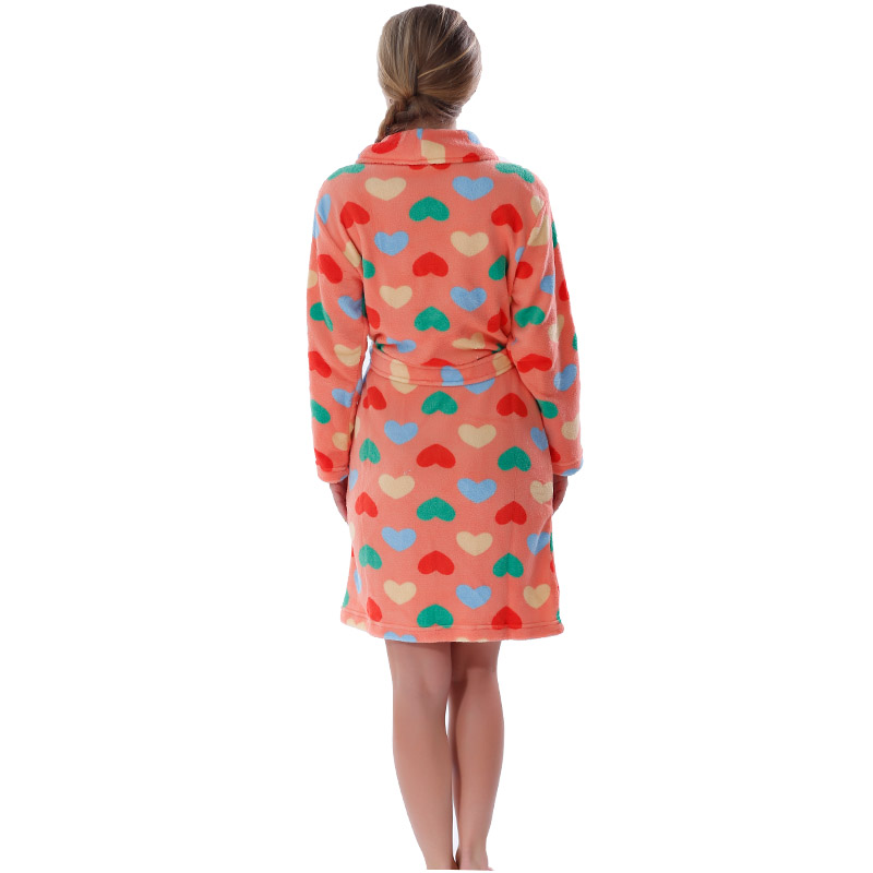 Frauen gedruckt Fleece Robe Adult Pyjama
