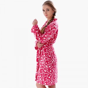 Erwachsene Fleece Robe gedruckt Kimono Pyjama