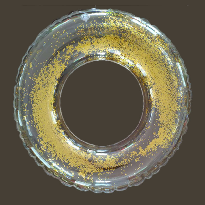 Aufblasbarer transparenter Glitter-Pool-Schwimmring für Kinder