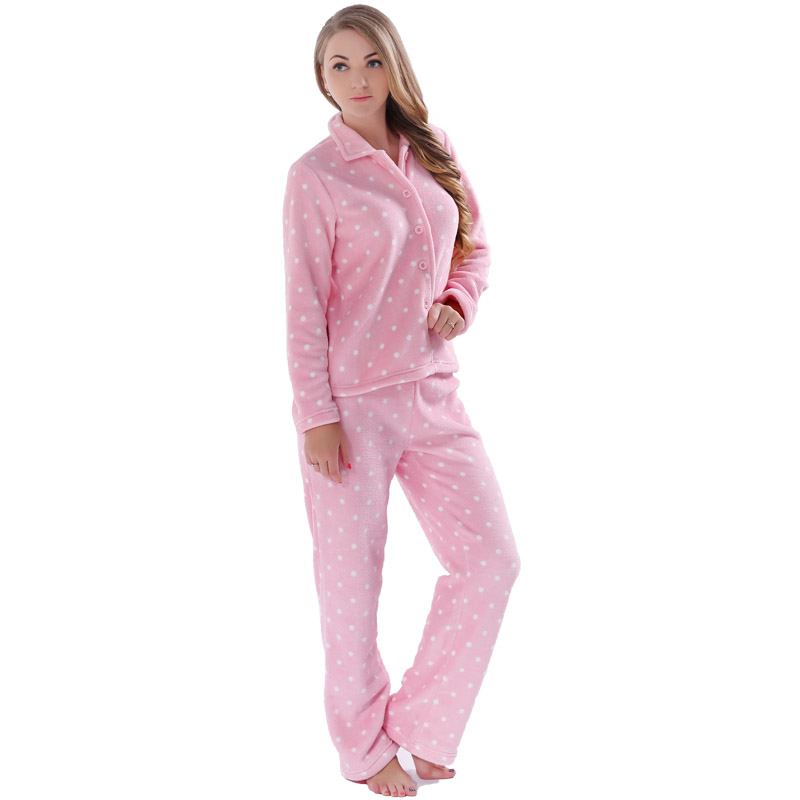 Frauen bedruckter Vlies-Erwachsen-Pyjama