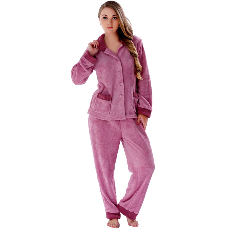 Frauen-fester Korallenvlies-Erwachsen-Pyjama
