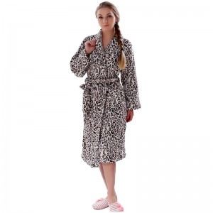 Erwachsene Leopard Robe Frauen gedruckt Pyjamas