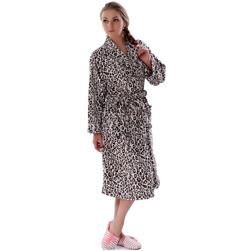 Erwachsene Leopard Robe Frauen gedruckt Pyjamas