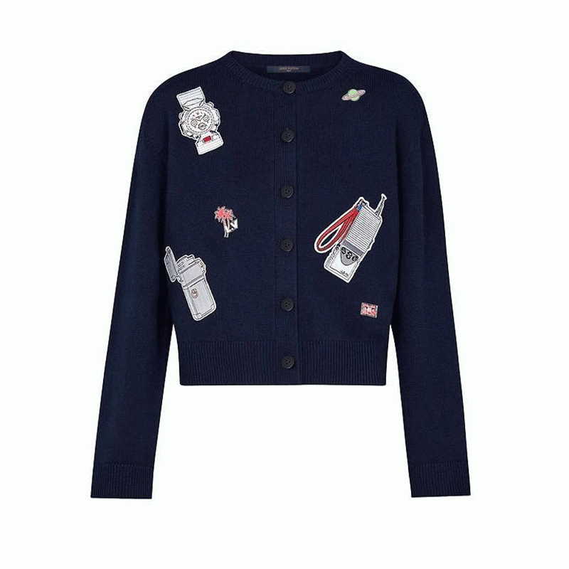 Custom Sweater Unique Badges Damen Strickjacke
