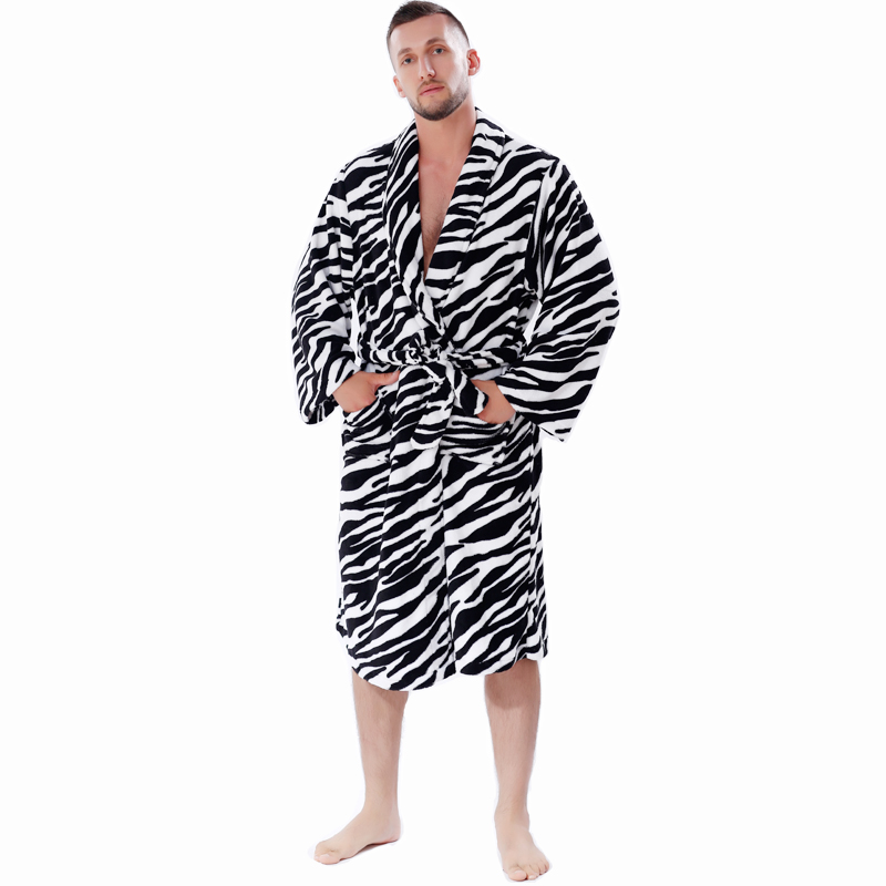 Erwachsene Coral Fleece Robes Männer Frauen Bademäntel Paar Pyjamas