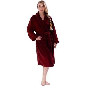 Erwachsene Coral Fleece Robes Männer Frauen Einfarbig Bademäntel Paar Pyjamas
