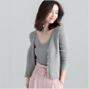 Ladies Fitted Zweiteiliger Strick- und Westensweater