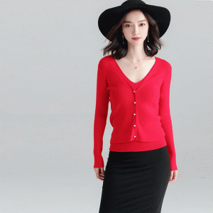 Ladies Fitted Zweiteiliger Strick- und Westensweater