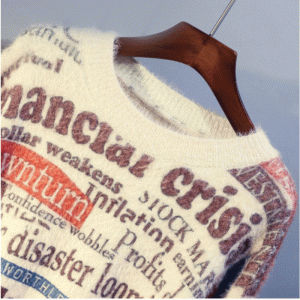 2019 benutzerdefinierte Imitation Nerz Wolle Winter lose Laterne Ärmel Damen Pullover Strickwaren Pullover