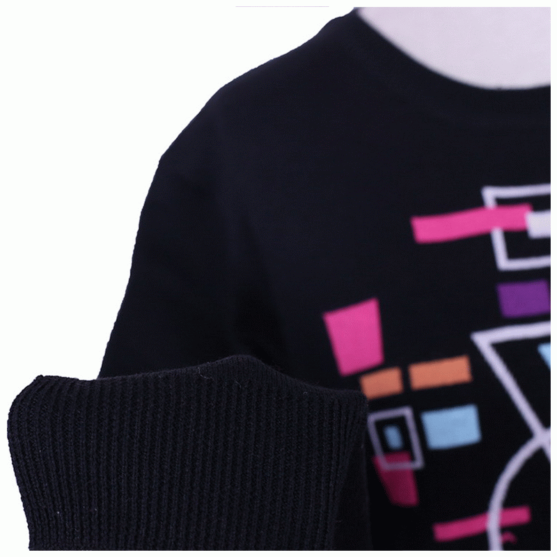 Multi Color Geometric Jacquard Damen Fancy Sweater 2018
